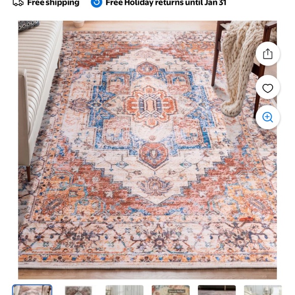 Dwelke Other - Brand New - (5’ x 8’) DweIke Traditional Vintage Rug, Non-Slip Boho Ethnic Retro